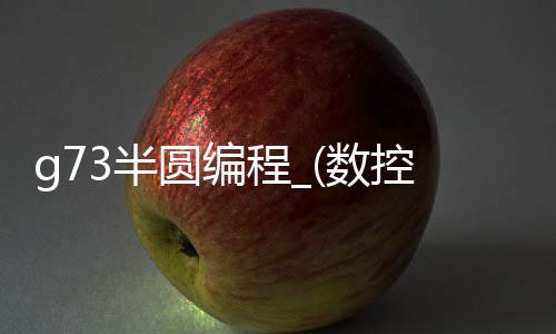 g73半圆编程_(数控编程g03半圆格式)